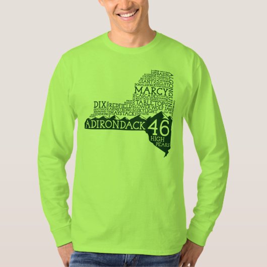 Adirondack High Peaks Long Sleeve T-Shirt (Green) (Voorkant)