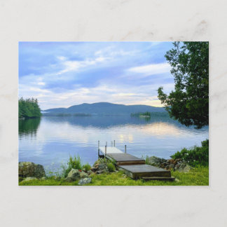 Adirondack Lake en Bergen Briefkaart met Kajaks