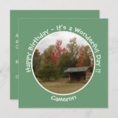 Adirondack Lean-to in de herfst Verjaardagsfeestar Kaart (Voorkant / Achterkant)