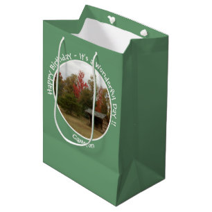 Adirondack Lean-to in de herfst Verjaardagsfeestar Medium Cadeauzakje