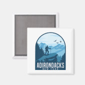 Adirondack Mountain Climate Hiking Mountainer Ad Magneet (Voorkant / Achterkant)