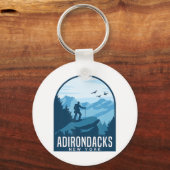 Adirondack Mountain Climate Hiking Mountainer Ad Sleutelhanger (Voorkant)