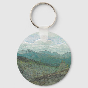 Adirondack Mountain Peaks Panorama Sleutelhanger