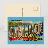 Adirondack Mountains Oude Ansichtkaart Briefkaart (Voorkant / Achterkant)