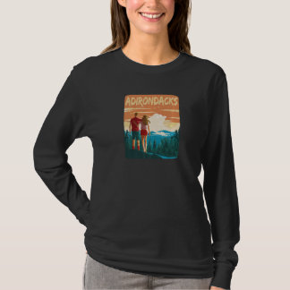 Adirondack Mountains Park Wandelen Paar Bos Adi T-shirt