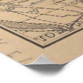  Adirondack Mountains Railroad Map (1895) 2 Poster (Hoek)