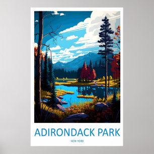 Adirondack Park Vintage Reisposter Ski Nationaal Poster