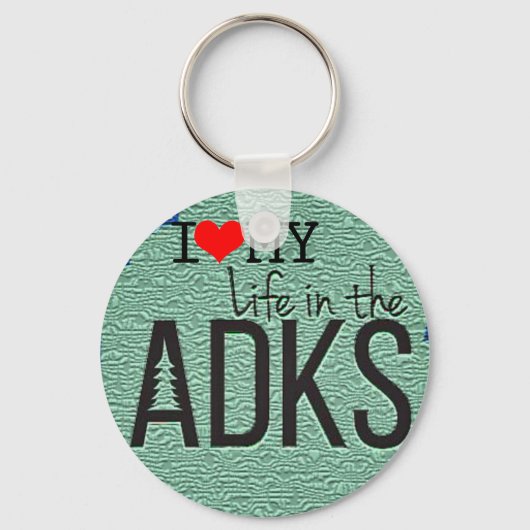 Adirondack Round Button Sleutelhanger (Voorkant)