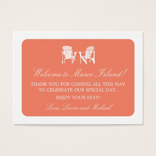 Adirondack Stoelen | Bruiloft gunst Label Visitekaartje (Voorkant)