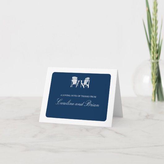 Adirondack Stoelen Dank U Bedankkaart (Voorkant)