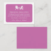 Adirondack Stoelen | Huwelijksbruids Gift Registry Informatiekaartje (Voorkant / Achterkant)