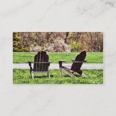 Adirondack-stoelen in de lente visitekaartje (Achterkant)
