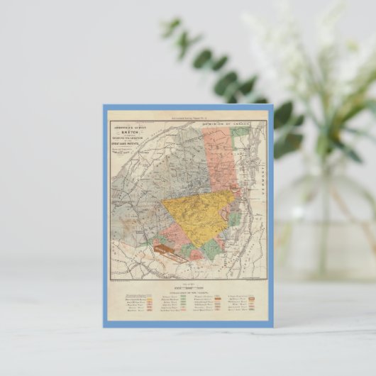 Adirondack Survey Sketch - Verplanck Colvin Map Briefkaart (Staand voorkant)