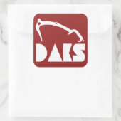 Adirondacks ijsbaan vierkante sticker (Tas)