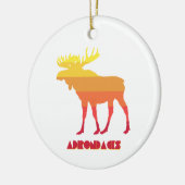 Adirondacks Moose Keramisch Ornament (Links)