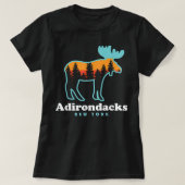 Adirondacks NY Moose Adirondacks New York Hiking T-shirt (Design voorkant)