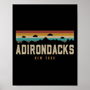 Adirondacks Vintage Bergen Wandelen Kamperen New Y Poster