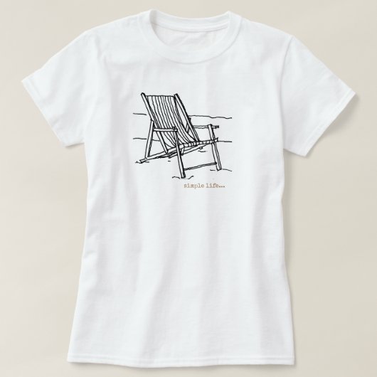 Adirondak op het strand t-shirt (Design voorkant)