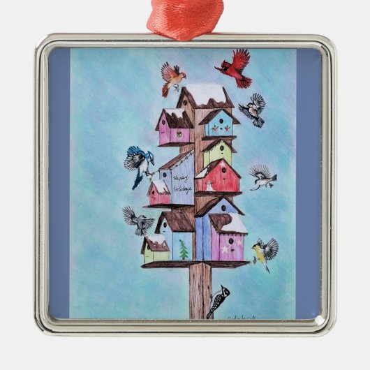 adirondvogels metalen ornament (Voorkant)