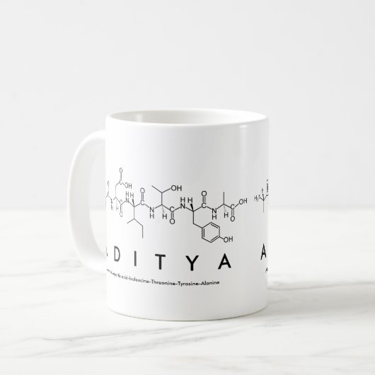 Aditya peptide nom mug (Devant gauche)