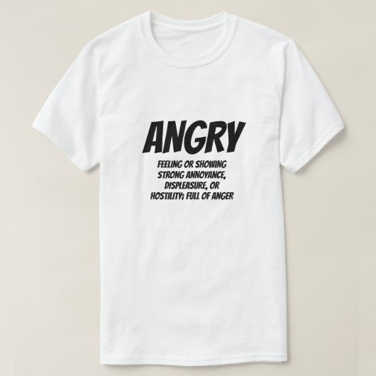 Adjectief: Angst T-shirt (Design voorkant)