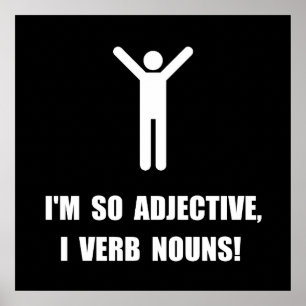 Adjectief Verb Nouns Poster