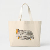 Adjectief Word Cloud begin met letter I Grote Tote Bag (Voorkant)