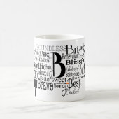 Adjectief Word Cloud beginnend met letter B Koffiemok (Center)