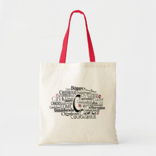 Adjectief Word Cloud beginnend met letter C Tote Bag