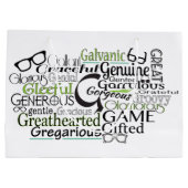 Adjectief Word Cloud beginnend met letter G Large Cadeauzakje (Achterkant)