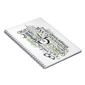 Adjectief Word Cloud beginnend met letter G Notitieboek (Rechterzijde)