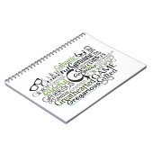 Adjectief Word Cloud beginnend met letter G Notitieboek (Linkerzijde)