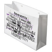 Adjectief Word Cloud beginnend met letter H Large Cadeauzakje (Voorkant Gekanteld)