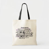 Adjectief Word Cloud beginnend met letter H Tote Bag (Voorkant)