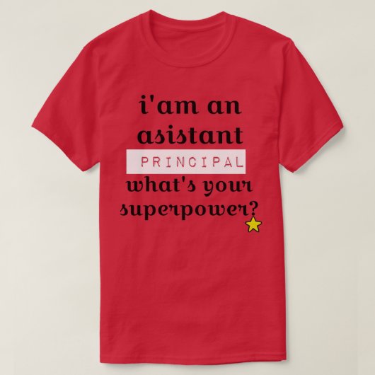 Adjoint principal devis classique TShirt (Design devant)