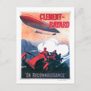 Adjudant Vincenot WWI Airship Promotional Poster Briefkaart