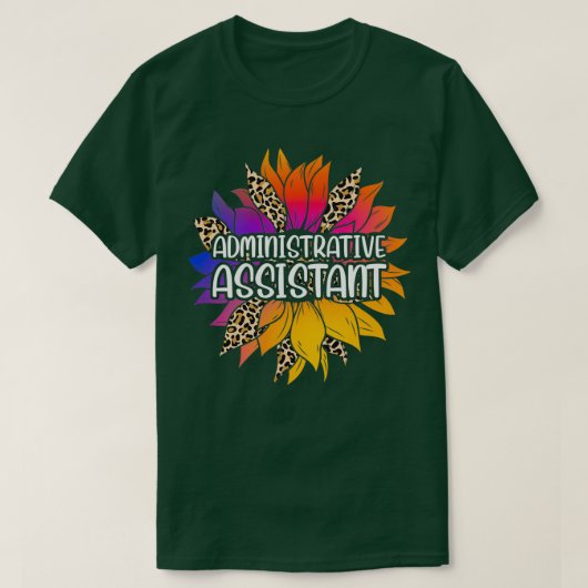 Adjunct-assistent zonnebloem t-shirt (Design voorkant)