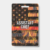 Adjunct-chef brandweer Vlag Badge (Achterkant)