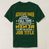 Adjunct-directeur banentitel Funny Assistant Chef  T-shirt (Design voorkant)