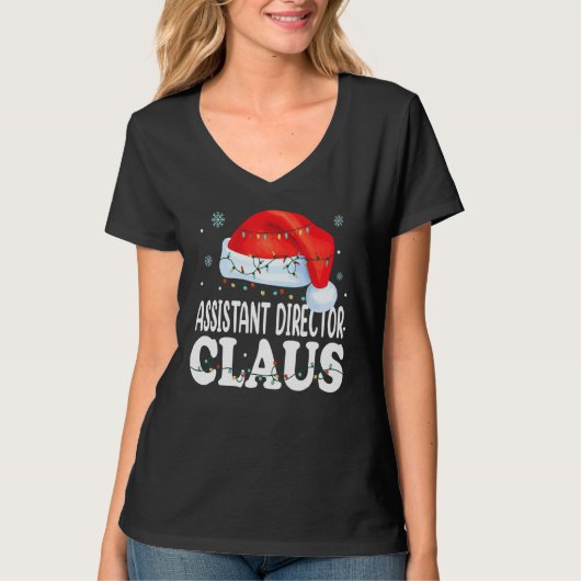 Adjunct-directeur Kerstmis Funny Matching T-shirt (Voorkant)