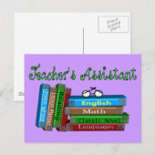 Adjunct-docent: "Stack of Books" Briefkaart (Voorkant / Achterkant)