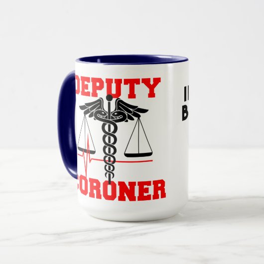 Adjunct-lijkschouwer, MDI, als ze ademhalen Mok (Voorkant links)