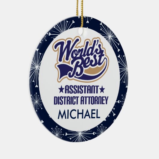 Adjunct-officier van justitie gepersonaliseerd ver keramisch ornament (Rechts)