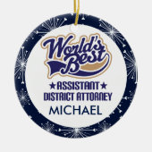 Adjunct-officier van justitie gepersonaliseerd ver keramisch ornament (Voorkant)