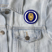 Adjunct-politiechef in ruste ronde button 5,7 cm (In situ)