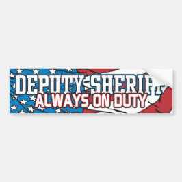 Adjunct-sheriff Altijd in dienst Bumpersticker