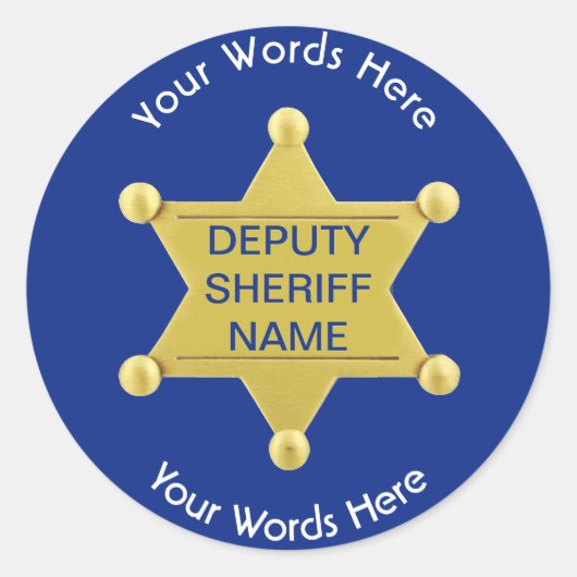 Adjunct Sheriff Custom Blue Sticker (Voorkant)