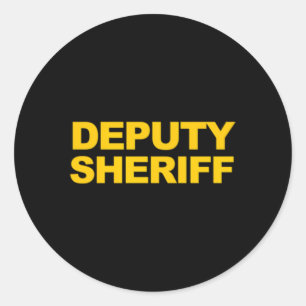 Adjunct Sheriff Front Back Print Wetshandhaver Ronde Sticker