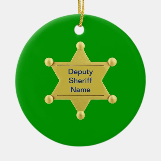 Adjunct-sheriff Keramisch Ornament (Voorkant)