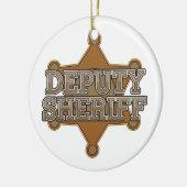 Adjunct-sheriff Keramisch Ornament (Links)